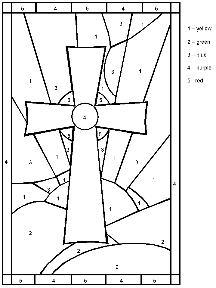 Kreuz Ausmalbild