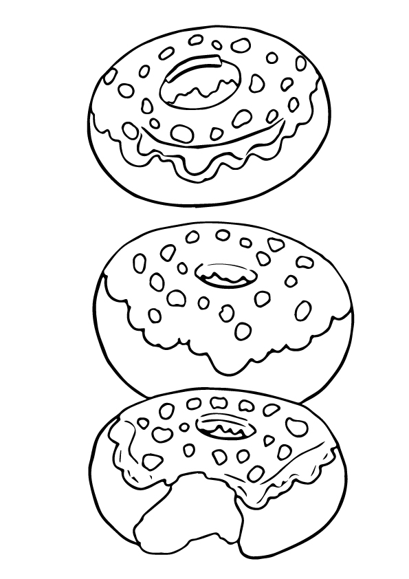 Ausmalbild Donut