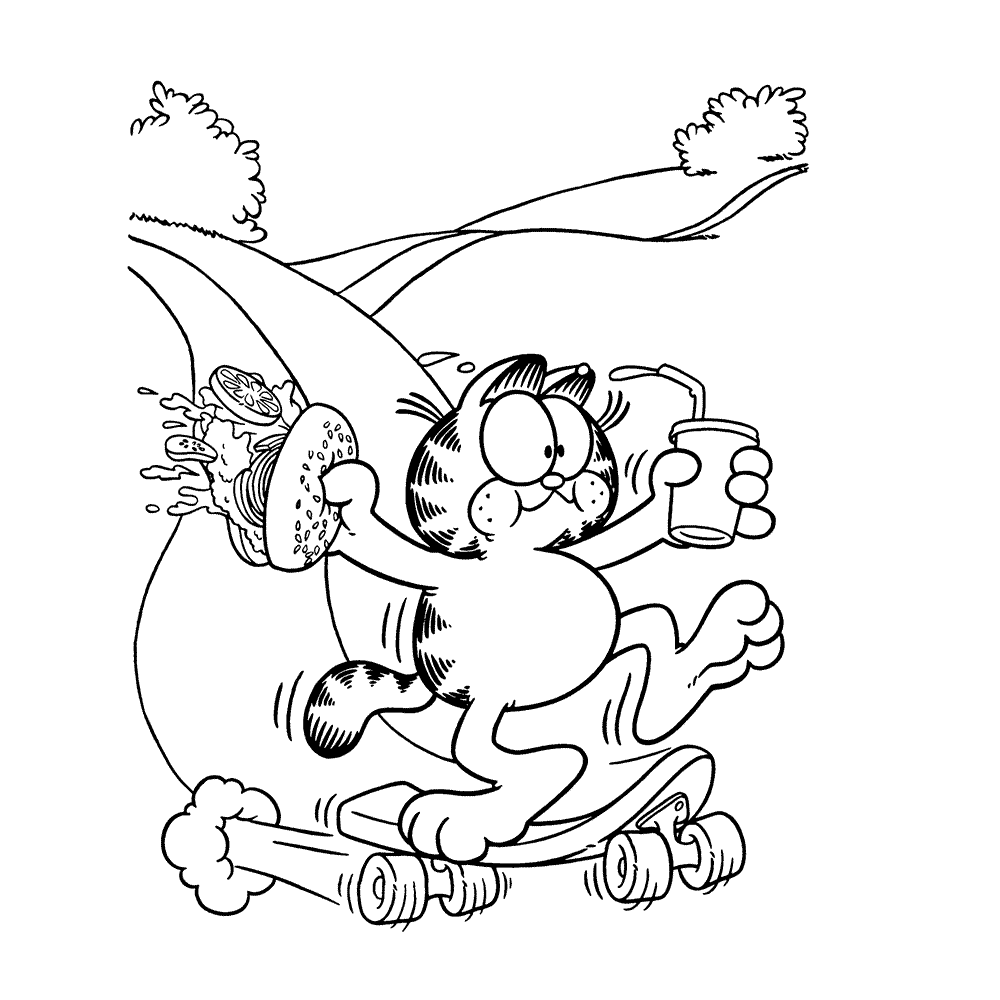 Garfield: Ausmalbilder & Malvorlagen - 100% KOSTENLOS